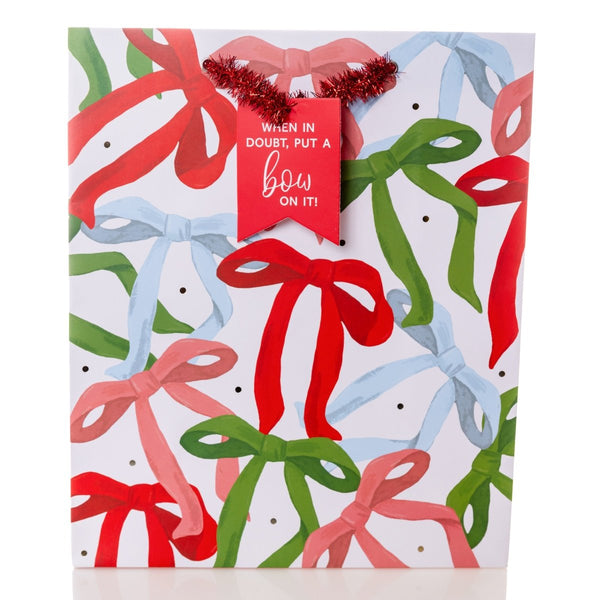 Colorful Bows Large Holiday Gift Bag - Graphique de France