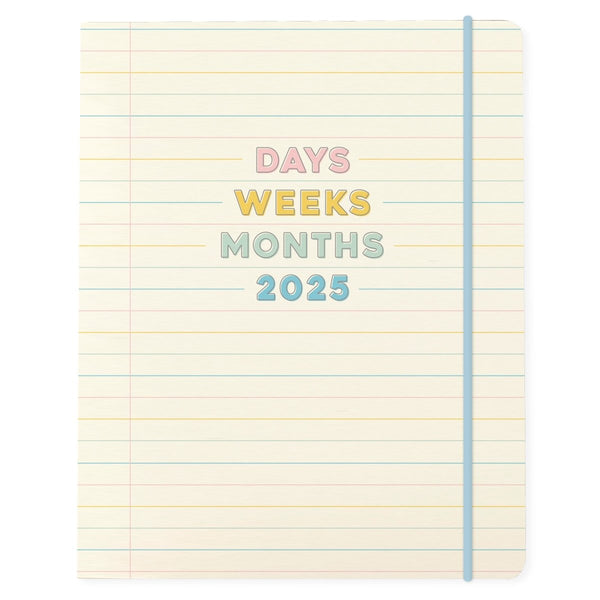 Colorful Cream 8 x 10 18 - Month Monthly Planner - Graphique de France