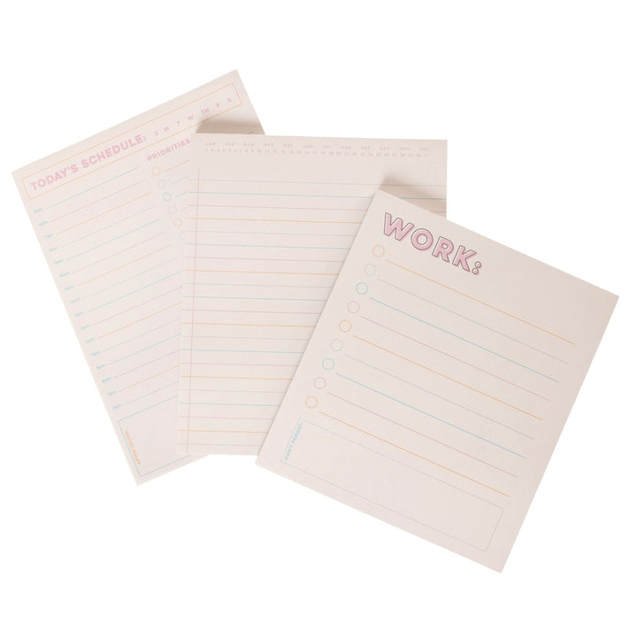 Colorful Cream Set of 3 Notepads - Graphique de France