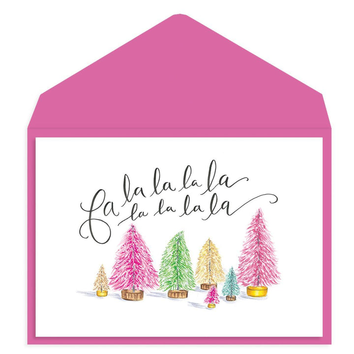 Colorful trees Mid - Sized Holiday Greeting Card - Graphique de France