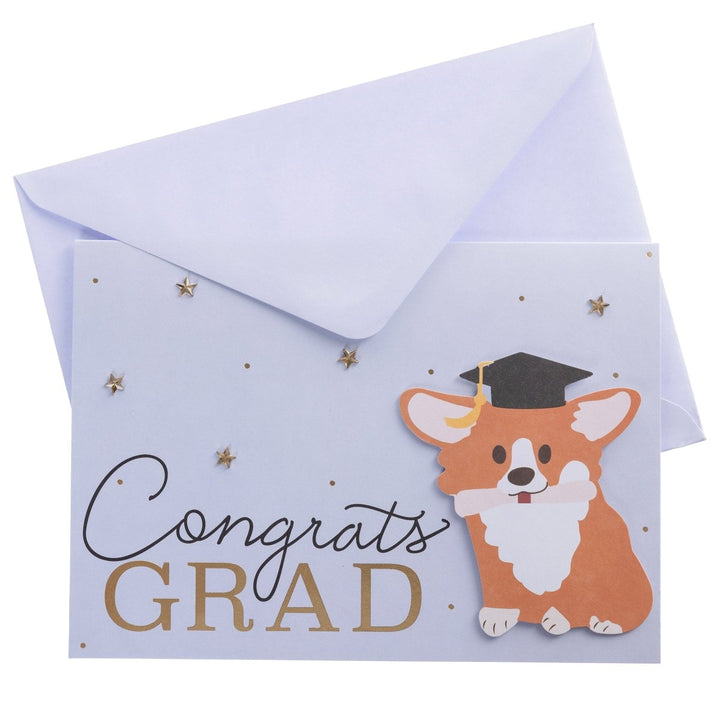 Corgi Congrats Handmade Card - Graphique de France