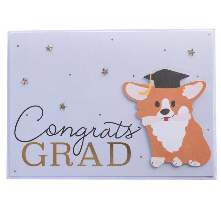 Corgi Congrats Handmade Card - Graphique de France