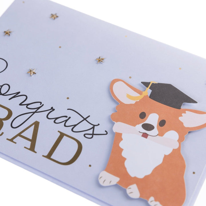 Corgi Congrats Handmade Card - Graphique de France