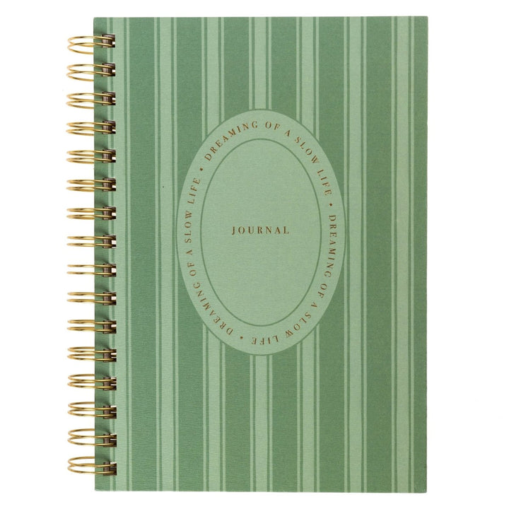 Cottage Stripe 6 x 8 Spiral Hard Cover Journal - Graphique de France