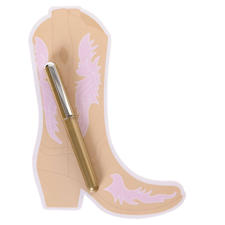 Cowgirl Boot Die - cut Notepad & Pen - Graphique de France