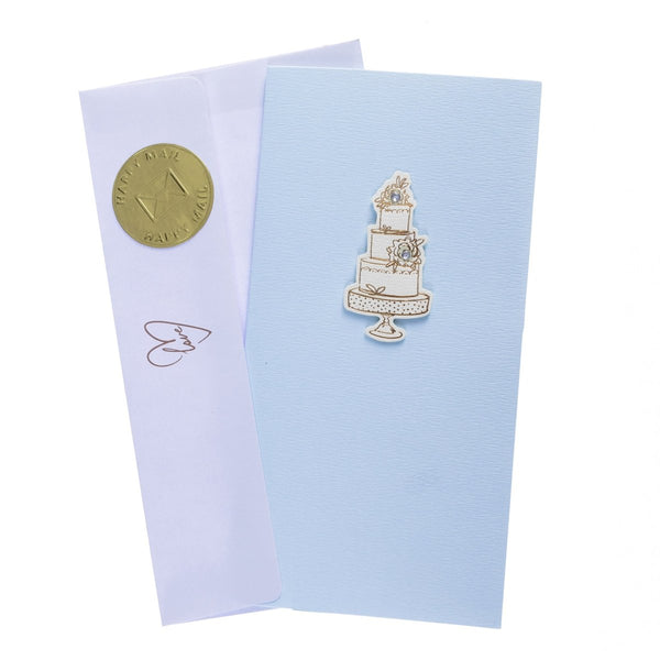 Cream Wedding Cake Handmade Money Holder Card - Graphique de France