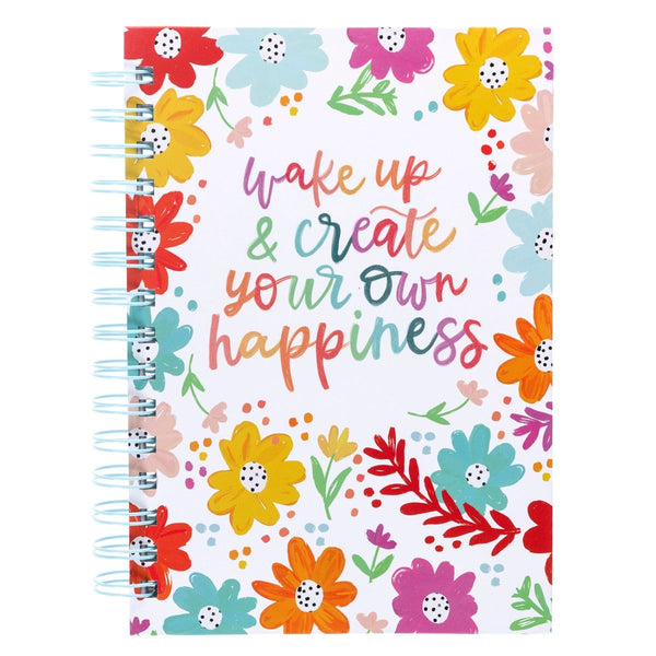 Create Your Happiness 6 x 8 Spiral Hard Cover Journal - Graphique de France