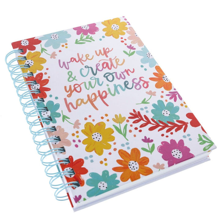 Create Your Happiness 6 x 8 Spiral Hard Cover Journal - Graphique de France