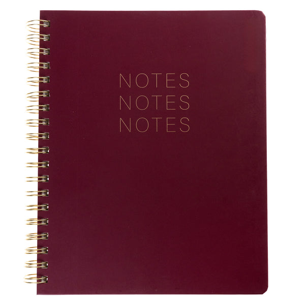 Burgundy 8x10 Hardbound Spiral Notebook