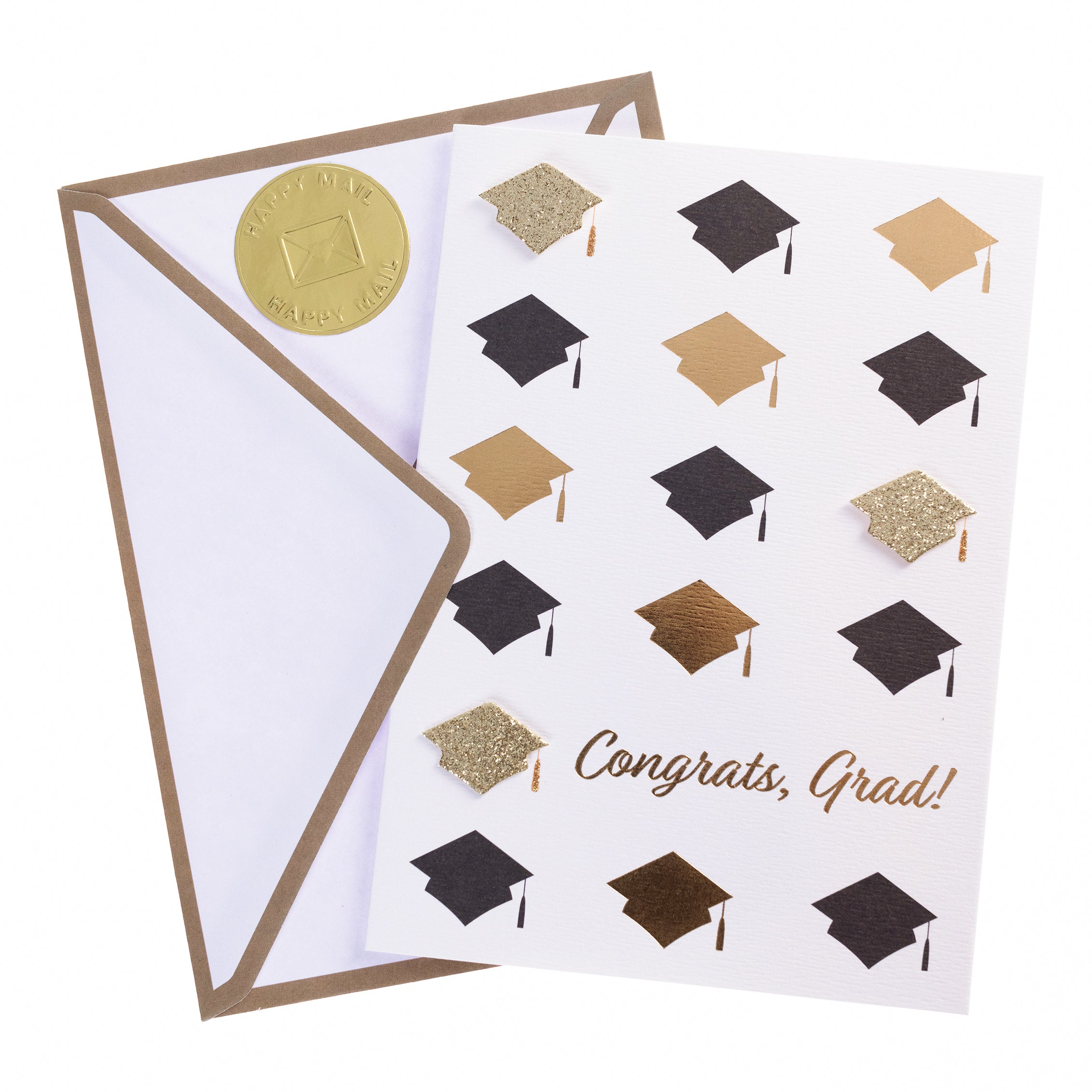 Congrats Grad Caps Graduation Handmade Card – Graphique de France