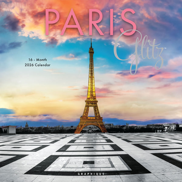 Paris Glitz 12 x 12 Wall Calendar