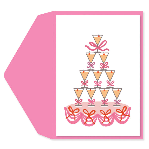 Cocktail Tower Greeting Card