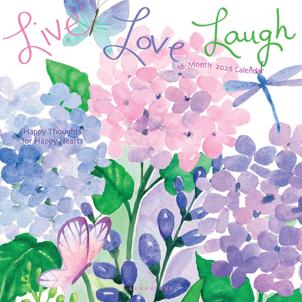 Live, Love, Laugh 12 x 12 Wall Calendar