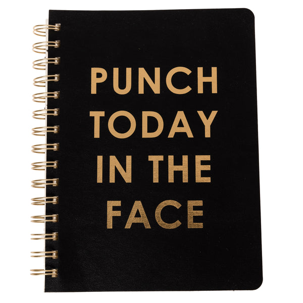 Punch today 6 x 8 Spiral Vegan Leather Journal