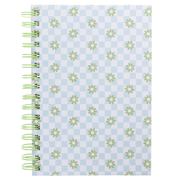 Daisy Check 6 x 8 Spiral Hard Cover Journal - Graphique de France