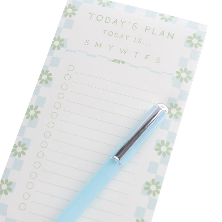 Daisy Check Magnetic Notepad with Pen - Graphique de France