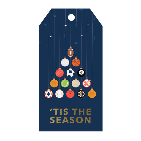 Sports Tree Single Holiday Gift Tags