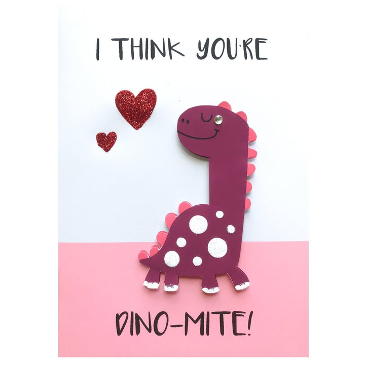 Dino - Mite Love Handmade Card - Graphique de France