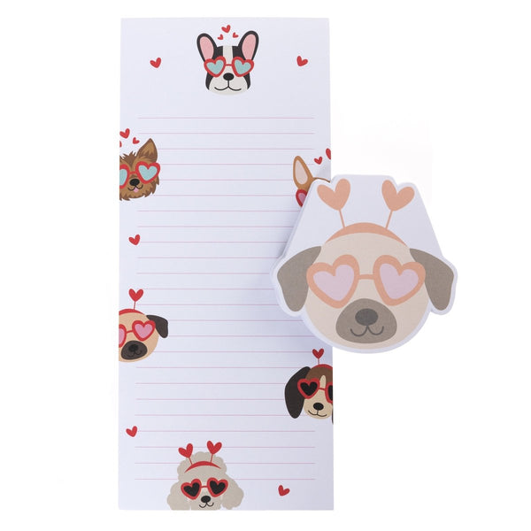 Dogs with Hearts Magnetic Notepad and small notepad set - Graphique de France