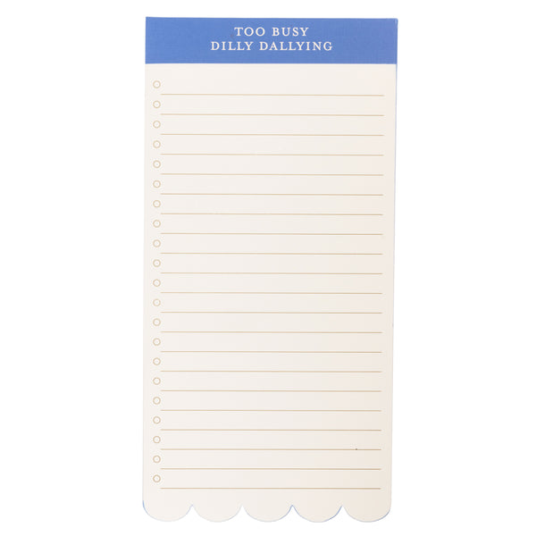 Blue Die-Cut List Pad