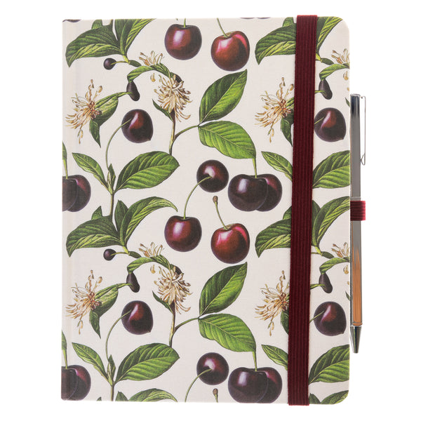 La Petite Presse Collection Cerise 6 x 8 Fabric-Covered Journal with Pen