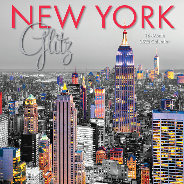 New York Glitz 7 x 7 Mini Calendar