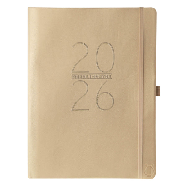 Apollo Collection Gold 8 x 10 18-Month Vegan Leather Planner