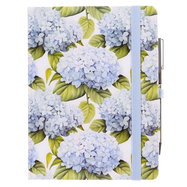 La Petite Presse Collection Hortensia 6 x 8 Fabric-Covered Journal with Pen