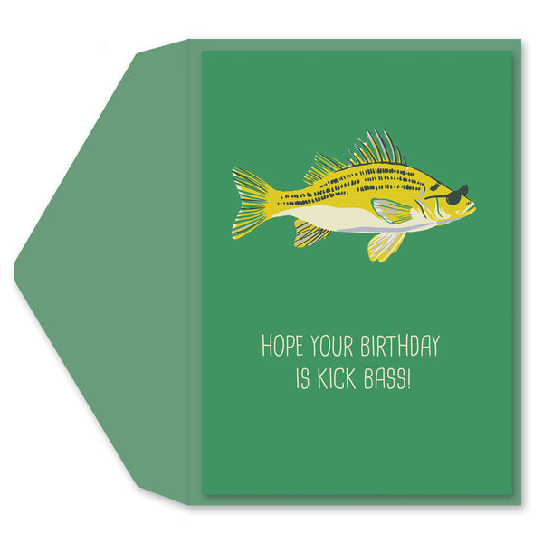 Kick Bass Greeting Card