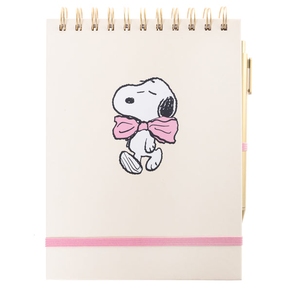 Snoopy Pink Bowtie Task Pad with Pen