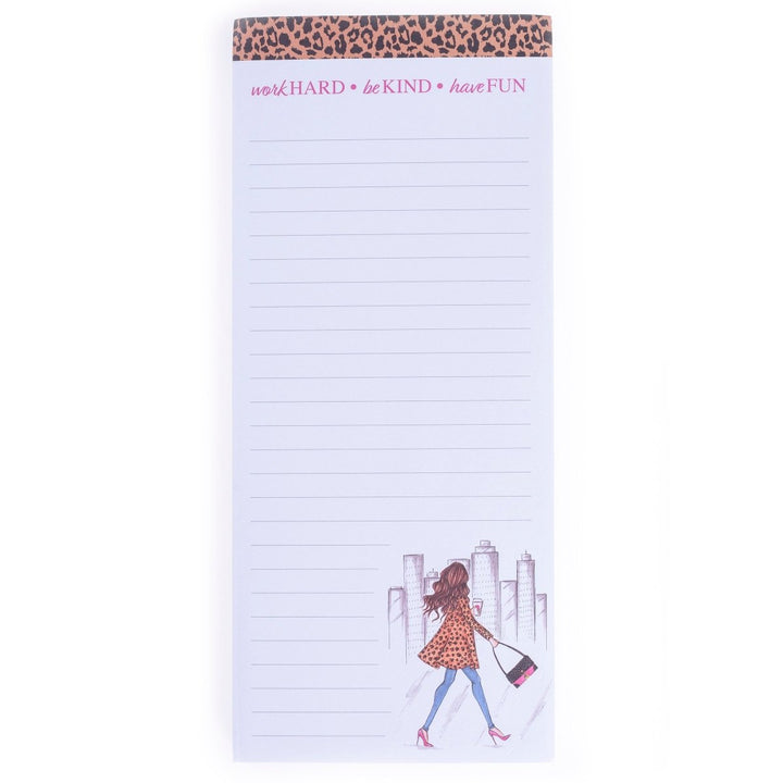 Fashion Girl Leopard Magnetic Notepad - Graphique de France