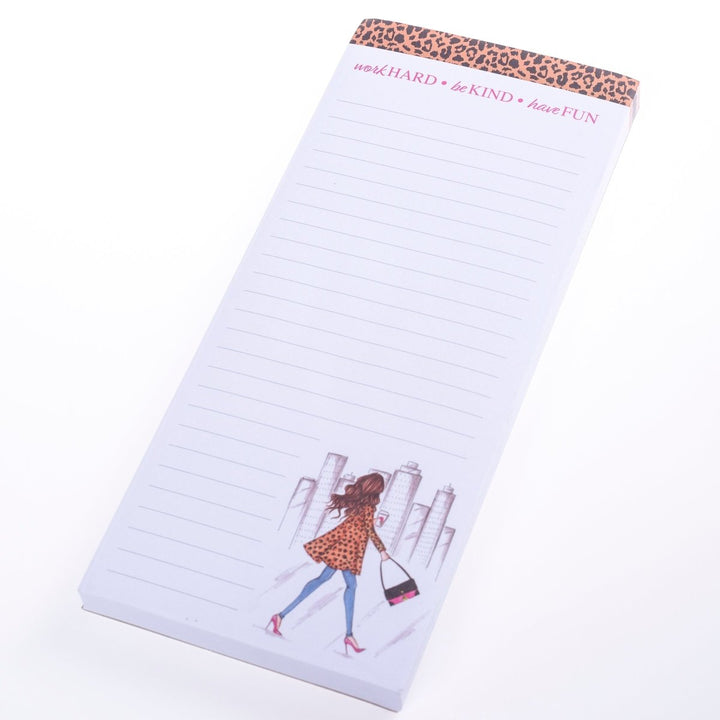 Fashion Girl Leopard Magnetic Notepad - Graphique de France