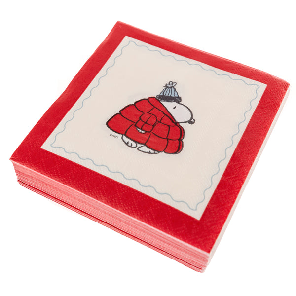 Snoopy Puffer Holiday Cocktail Napkins