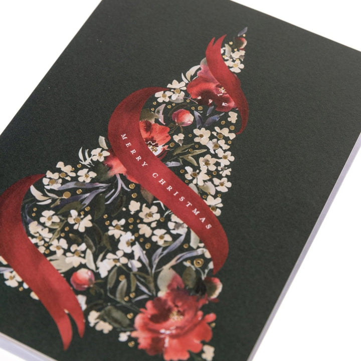 Floral Tree Holiday Slider Boxed Card - Graphique de France