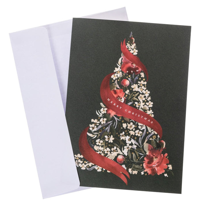 Floral Tree Holiday Slider Boxed Card - Graphique de France