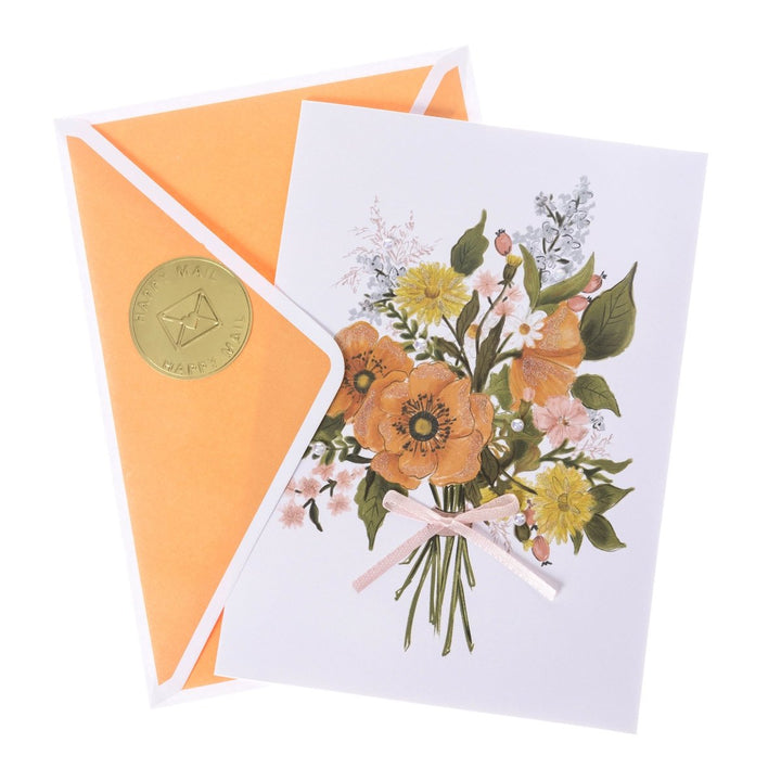 Flower Bouquet Blank Handmade Card - Graphique de France