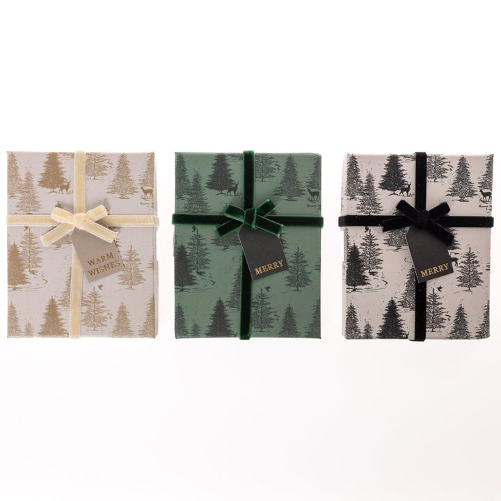 Forest Trees Holiday Gift Card Holder Set of 3 - Graphique de France