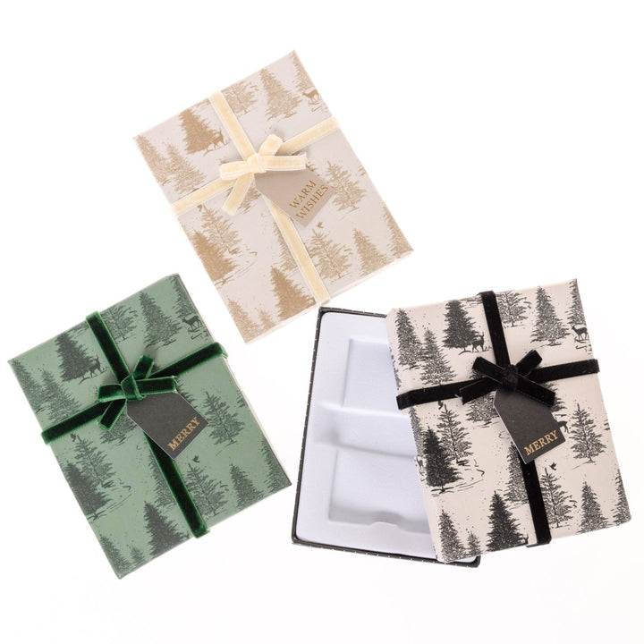 Forest Trees Holiday Gift Card Holder Set of 3 - Graphique de France