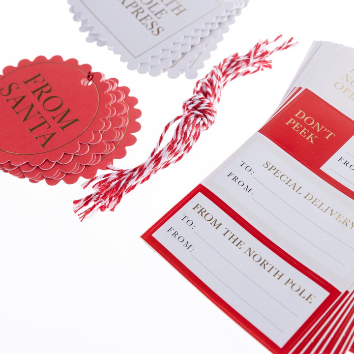 From Santa Red Holiday Gift Tag & Label Set - Graphique de France