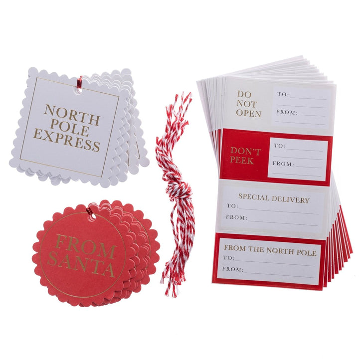 From Santa Red Holiday Gift Tag & Label Set - Graphique de France