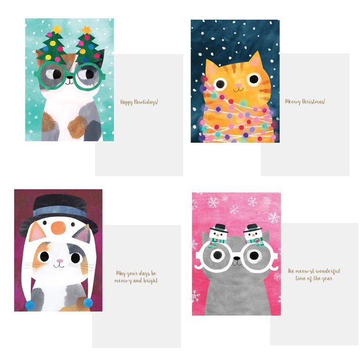 Funny Cats Large Holiday Keepsake Boxed Cards - Graphique de France