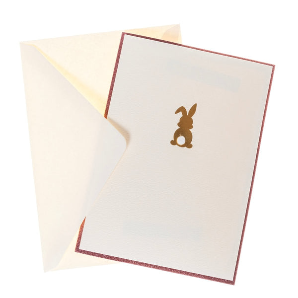 Gold Petite Easter Bunny Easter Handmade Card - Graphique de France