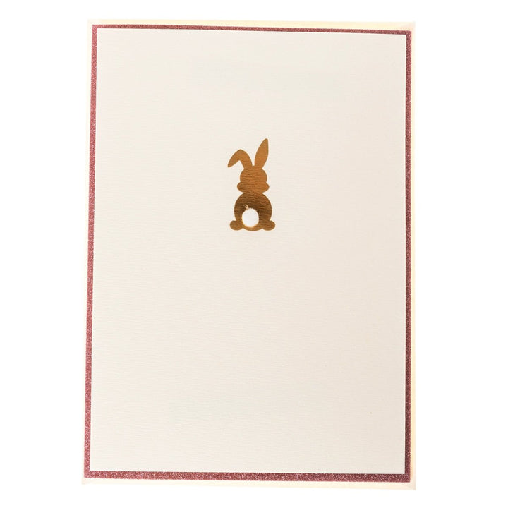 Gold Petite Easter Bunny Easter Handmade Card - Graphique de France