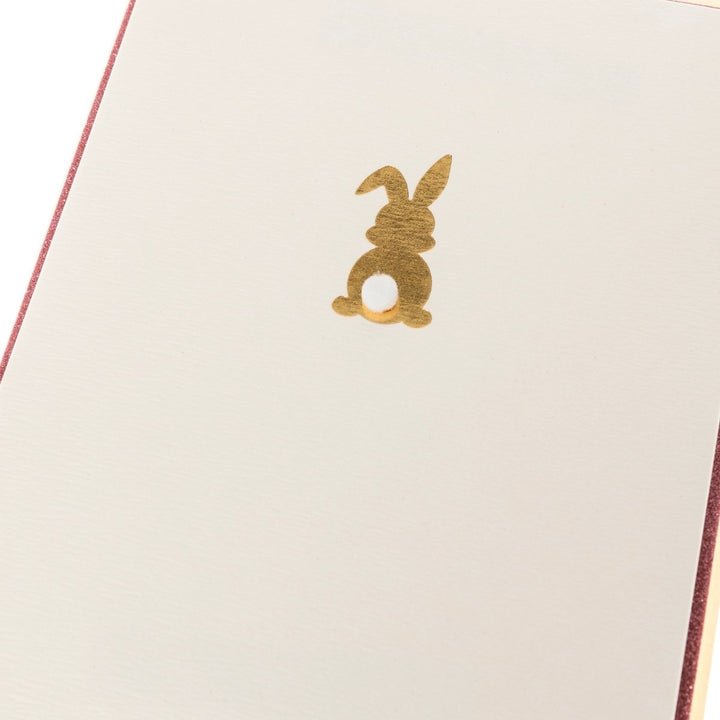 Gold Petite Easter Bunny Easter Handmade Card - Graphique de France