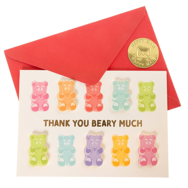 Gummy Bears Thank You Handmade Card - Graphique de France