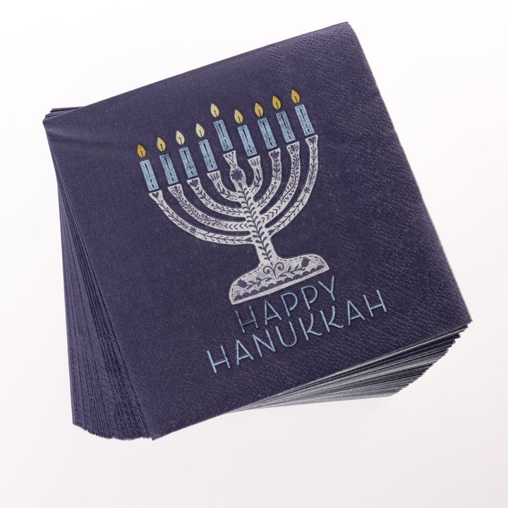 Hanukkah Menorah Holiday Cocktail Napkins - Graphique de France