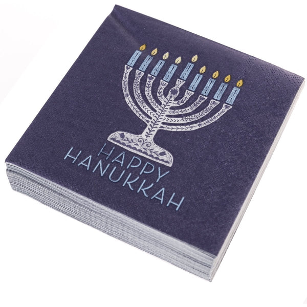 Hanukkah Menorah Holiday Cocktail Napkins - Graphique de France