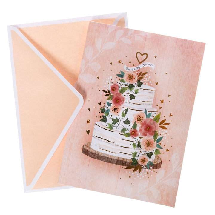 Happy Couple Cake Wedding Handmade Card - Graphique de France