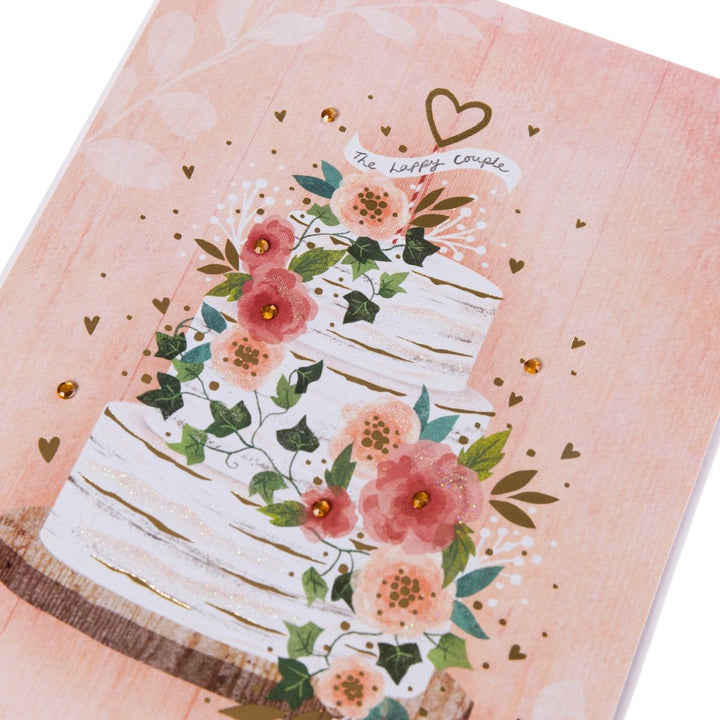 Happy Couple Cake Wedding Handmade Card - Graphique de France