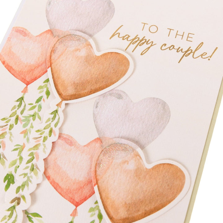 Heart Balloons Wedding Handmade Card - Graphique de France